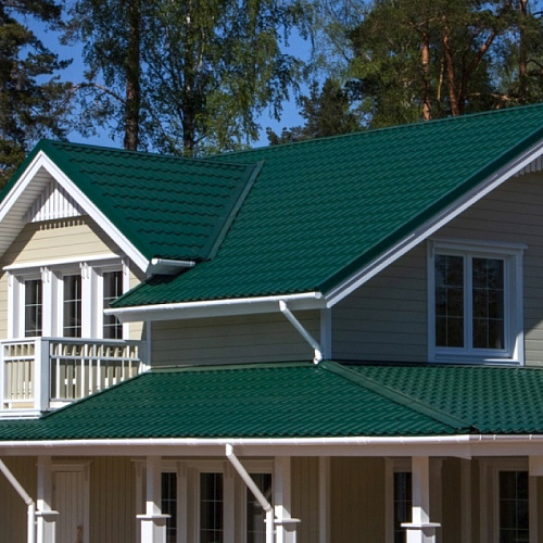 Металлочерепица Монтеррей 0,5мм Зелёная (RAL 6005)