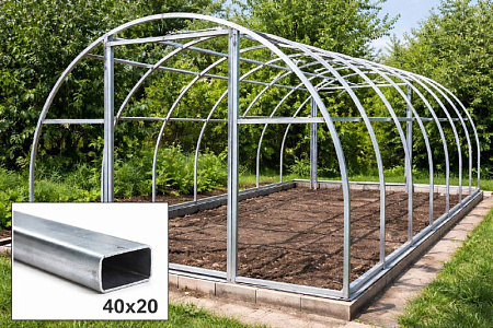 Каркас теплицы 40х20 "Мощная" 3х4