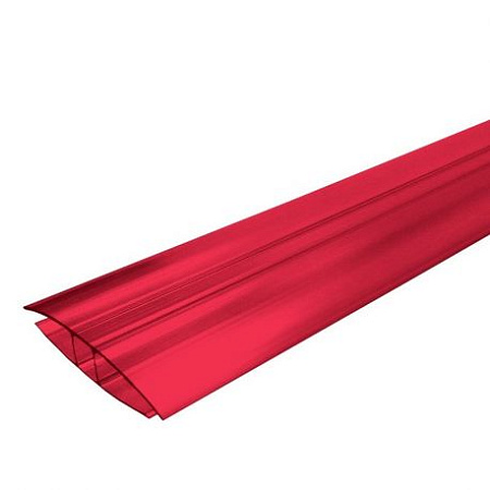 Соединительный профиль для поликарбоната 6мм Красный (6м)
