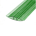 Соединительный профиль для поликарбоната 4мм Зеленый (6м)