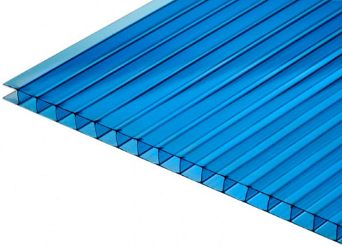 Поликарбонат синий сотовый (2,1м х 6м х 4мм)