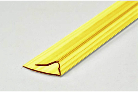 Торцевой профиль для поликарбоната 4мм Желтый (2,1м)